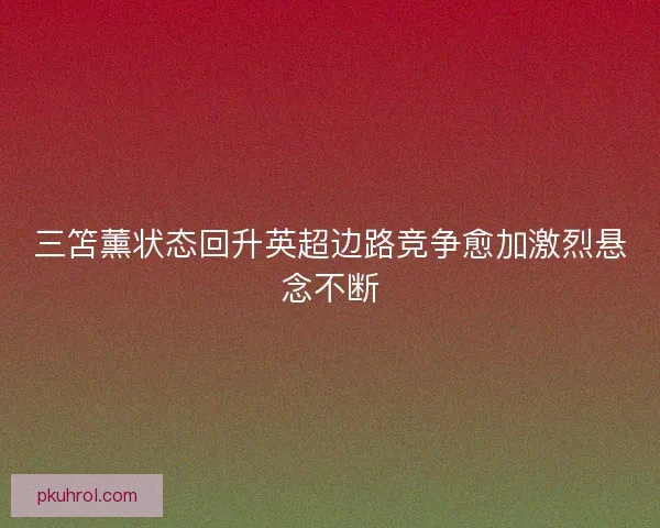 三笘薰状态回升英超边路竞争愈加激烈悬念不断